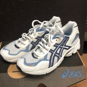 Asics White and Blue womens Sneakers NIB